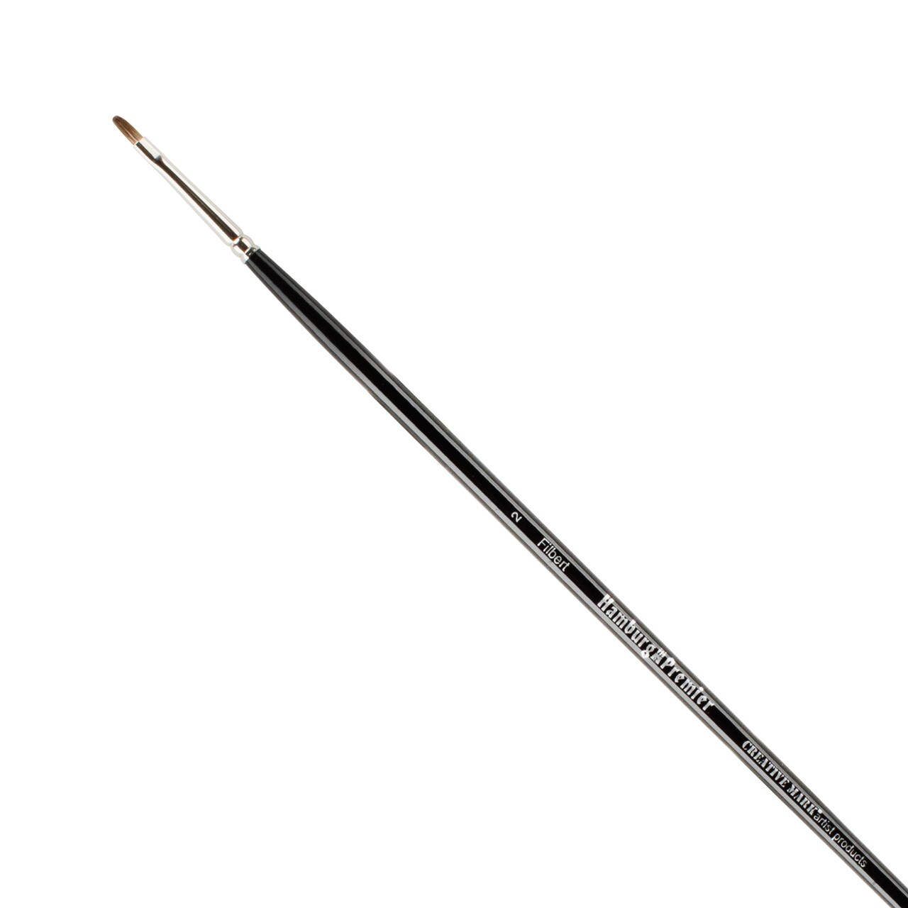 Creative Mark Hamburg Premiere Professional Oil Painting Brushes - Filbert #2 Oil Paint Brush - Handmade in Germany, Natural & Synthetic Hair Blend, Long Triple-Lacquered Birch Handle